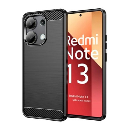 Gigapack Redmi Note 13 4G Gigapack Szilikon telefonvédő ütésállóság, karbon minta, FEKETE