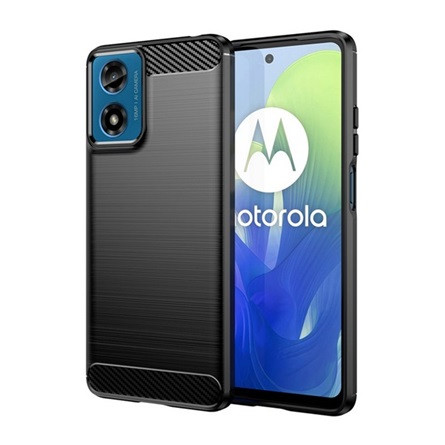 Gigapack Motorola Moto E14 4G Gigapack Szilikon telefonvédő ütésállóság, karbon minta, FEKETE