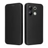 Gigapack Redmi Note 13 4G Gigapack Tok álló, bőr hatású FLIP, karbon minta, FEKETE