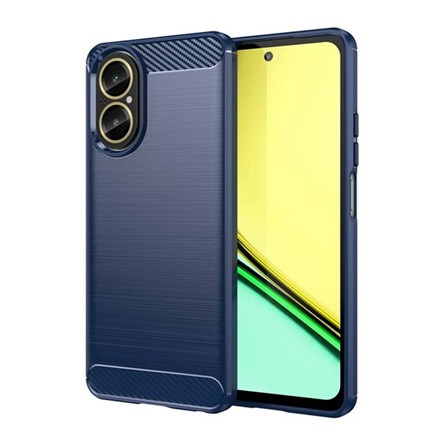 Gigapack Realme C67 4G Gigapack Szilikon telefonvédő ütésállóság, karbon minta, SÖTÉTKÉK