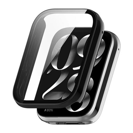 Gigapack Xiaomi Smart Band 8 Pro Gigapack Műanyag keret ütésálló + kijelzővédő üveg FEKETE