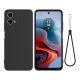 Gigapack Motorola Moto G34 5G Gigapack Szilikon telefonvédő matt, prémium + kézpánt, FEKETE