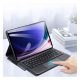 Dux Ducis Samsung Tab S9 FE LTE DUX DUCIS TK bluetooth billentyűzet + touch pad asztali tartó, ceruza tartó, FEKETE