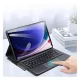Dux Ducis Samsung Tab S9 FE LTE DUX DUCIS TK bluetooth billentyűzet + touch pad asztali tartó, ceruza tartó, FEKETE