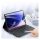 Dux Ducis Samsung Tab S9 FE Plus WIFI DUX DUCIS TK bluetooth billentyűzet + touch pad asztali tartó, ceruza tartó, FEKETE