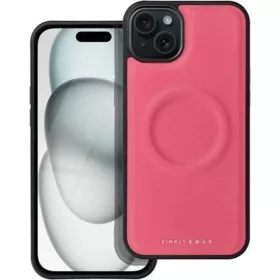   Roar iPhone 15 Plus ROAR MAG MORNING szilikon telefonvédő ECO bőr hatású, MagSafe, RÓZSASZÍN