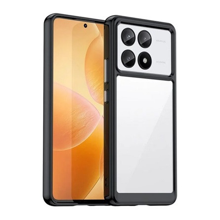 Gigapack Xiaomi Poco X6 Pro 5G GIGAPACK Szilikon telefonvédő ütésállóság, átlátszó hátlap, FEKETE