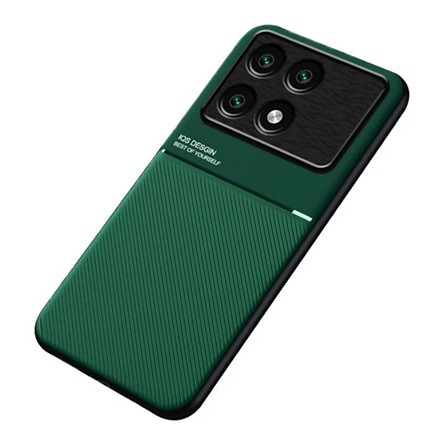 Gigapack Xiaomi Poco X6 Pro 5G Gigapack Szilikon telefonvédő ütésállóság, csíkos, SÖTÉTZÖLD