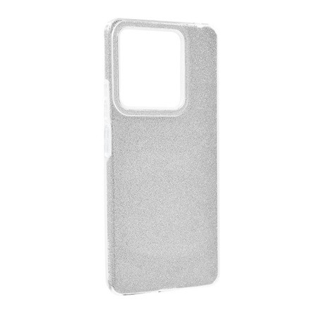 Gigapack Xiaomi Poco X6 GIGAPACK Szilikon telefonvédő műanyag belső, csillogó hátlap, EZÜST