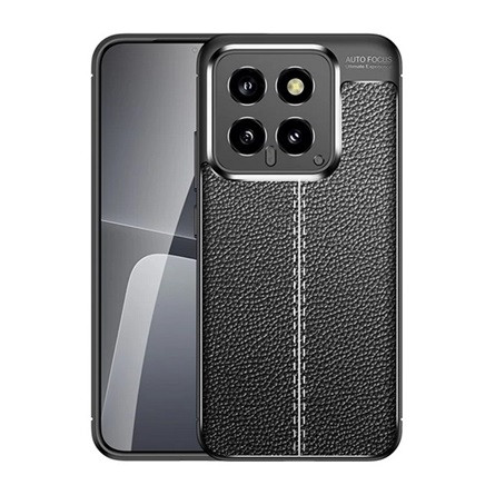 Gigapack Xiaomi 14 5G Gigapack Szilikon telefonvédő ütésállóság, varrás minta, FEKETE