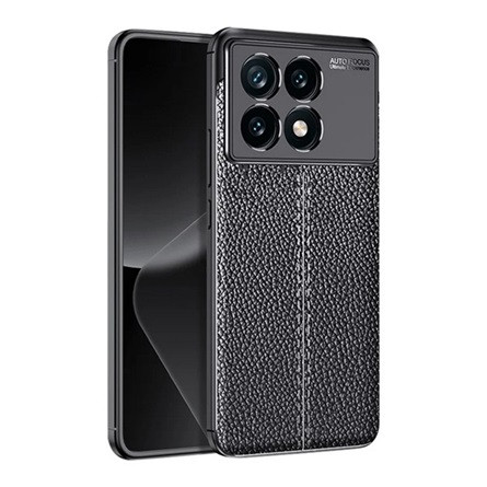 Gigapack Xiaomi Poco X6 Pro 5G Gigapack Szilikon telefonvédő ütésállóság, varrás minta, FEKETE