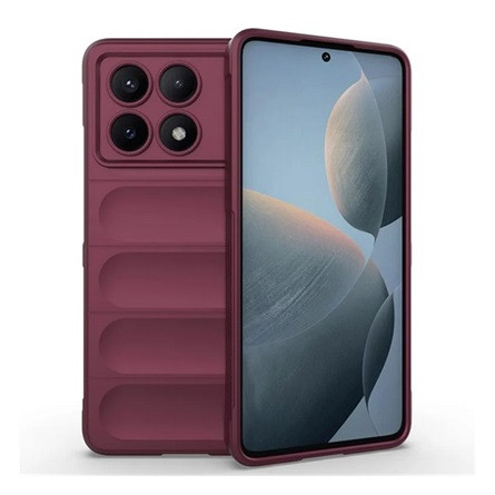 Gigapack Xiaomi Poco X6 Pro 5G Gigapack Szilikon telefonvédő ütésállóság, 3D, BORDÓ
