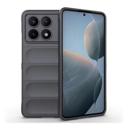 Gigapack Xiaomi Poco X6 Pro 5G Gigapack Szilikon telefonvédő ütésállóság, 3D, SÖTÉTSZÜRKE
