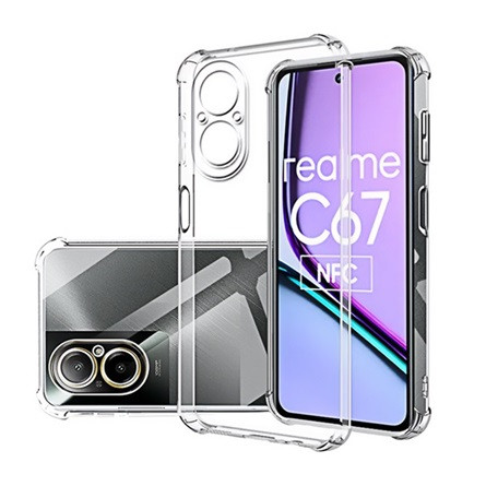 Gigapack Realme C67 4G Gigapack Szilikon telefonvédő ütésállóság, légpárnás sarok, ÁTLÁTSZÓ