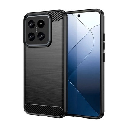Gigapack Xiaomi 14 5G Gigapack Szilikon telefonvédő ütésállóság, karbon minta, FEKETE