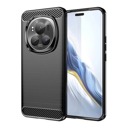 Gigapack Honor Magic6 Pro 5G Gigapack Szilikon telefonvédő ütésállóság, karbon minta, FEKETE