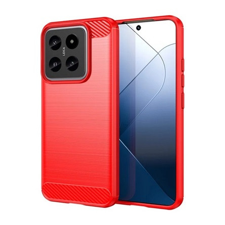 Gigapack Xiaomi 14 5G Gigapack Szilikon telefonvédő ütésállóság, karbon minta, PIROS