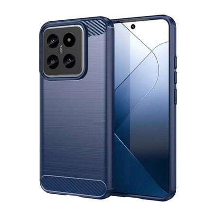 Gigapack Xiaomi 14 5G Gigapack Szilikon telefonvédő ütésállóság, karbon minta, SÖTÉTKÉK