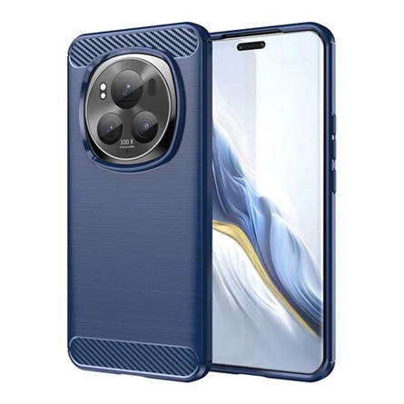 Gigapack Honor Magic6 Pro 5G Gigapack Szilikon telefonvédő ütésállóság, karbon minta, SÖTÉTKÉK
