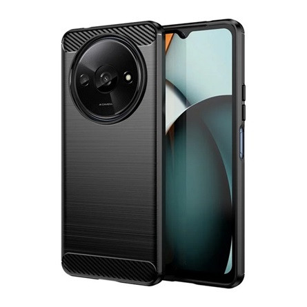 Gigapack Redmi A3 4G Gigapack Szilikon telefonvédő ütésállóság, karbon minta, FEKETE