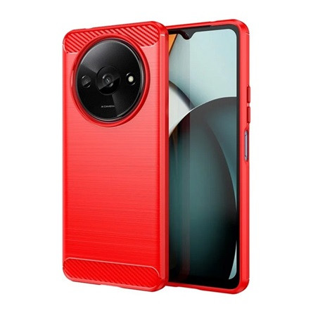 Gigapack Redmi A3 4G Gigapack Szilikon telefonvédő ütésállóság, karbon minta, PIROS