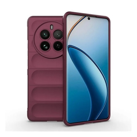 Gigapack Realme 12 Pro Plus 5G Gigapack Szilikon telefonvédő ütésállóság, 3D, BORDÓ