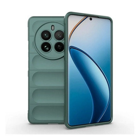 Gigapack Realme 12 Pro Plus 5G Gigapack Szilikon telefonvédő ütésállóság, 3D, SÖTÉTZÖLD