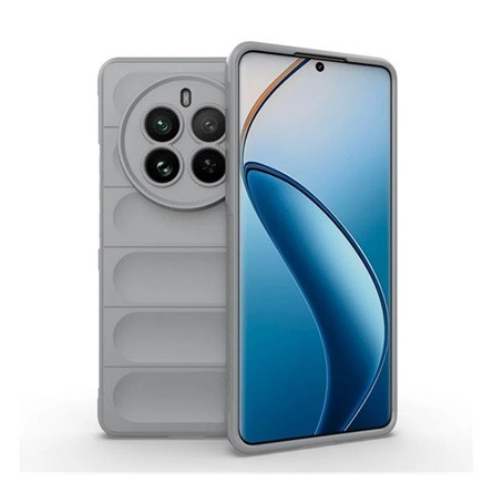 Gigapack Realme 12 Pro Plus 5G Gigapack Szilikon telefonvédő ütésállóság, 3D, VILÁGOSSZÜRKE