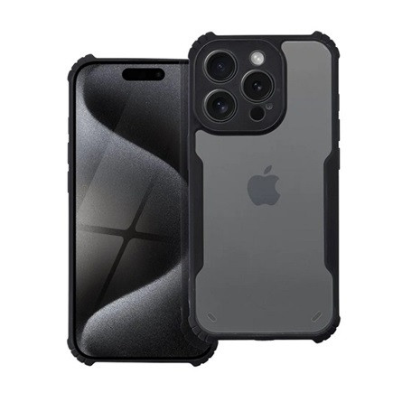 Gigapack iPhone 15 Pro Max Gigapack Szilikon telefonvédő ütésállóság, kameravédő, FEKETE