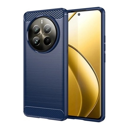 Gigapack Realme 12 Pro Plus 5G Gigapack Szilikon telefonvédő ütésállóság, karbon minta, SÖTÉTKÉK