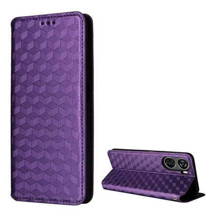 Gigapack ZTE Blade V40 Design Gigapack Tok álló, bőr hatású FLIP, prémium, LILA