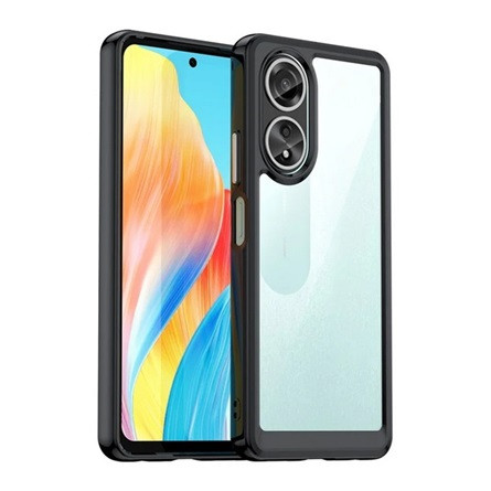 Gigapack Oppo A58 4G Gigapack Szilikon telefonvédő ütésállóság, átlátszó hátlap, FEKETE