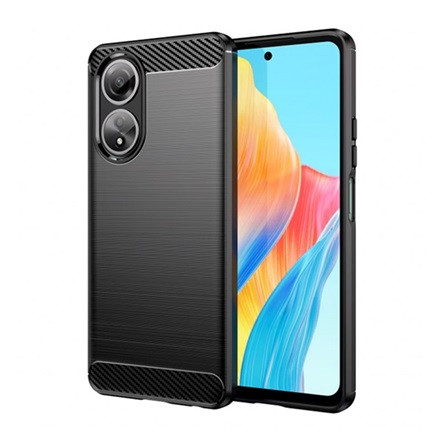 Gigapack Oppo A58 4G Gigapack Szilikon telefonvédő ütésállóság, karbon minta, FEKETE