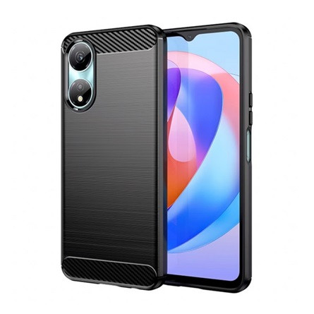 Gigapack Honor X7b 4G Gigapack Szilikon telefonvédő ütésállóság, karbon minta, FEKETE
