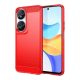 Gigapack Honor X7b 4G Gigapack Szilikon telefonvédő ütésállóság, karbon minta, PIROS
