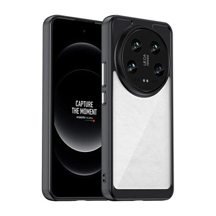 Gigapack Xiaomi 14 Ultra 5G Gigapack Szilikon telefonvédő ütésállóság, átlátszó hátlap, FEKETE