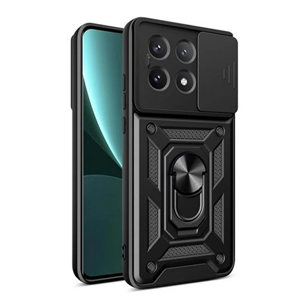 Gigapack Xiaomi Poco X6 Pro 5G Gigapack Defender szilikon telefonvédő ütésállóság, kameravédő, FEKETE
