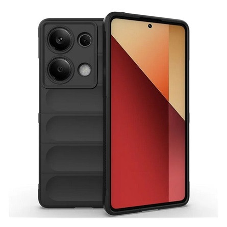Gigapack Xiaomi Poco M6 Pro 4G Gigapack Szilikon telefonvédő ütésállóság, 3D, FEKETE
