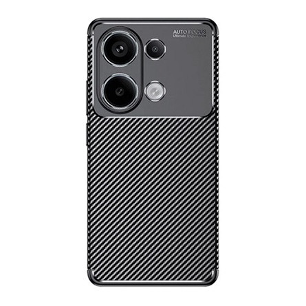 Gigapack Xiaomi Poco M6 Pro 4G Gigapack Szilikon telefonvédő ütésállóság, karbon minta, FEKETE