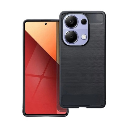 Gigapack Xiaomi Poco M6 Pro 4G Gigapack Szilikon telefonvédő ütésállóság, karbon minta, FEKETE
