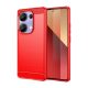 Gigapack Xiaomi Poco M6 Pro 4G GIGAPACK Szilikon telefonvédő ütésállóság, karbon minta, PIROS