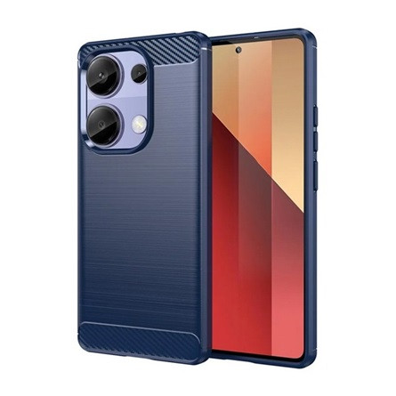 Gigapack Xiaomi Poco M6 Pro 4G Gigapack Szilikon telefonvédő ütésállóság, karbon minta, SÖTÉTKÉK
