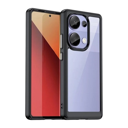 Gigapack Xiaomi Poco M6 Pro 4G Gigapack Szilikon telefonvédő ütésállóság, átlátszó hátlap, FEKETE
