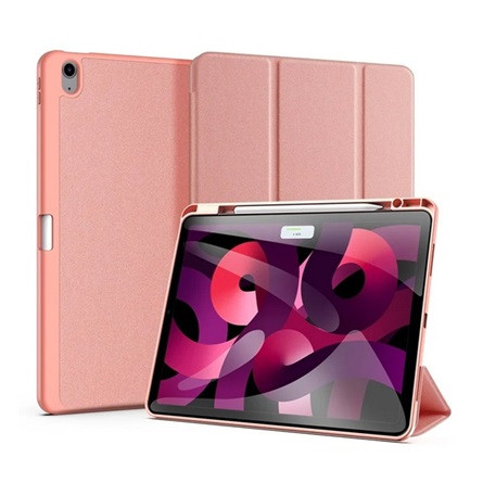 Dux Ducis IPAD Pro 12.9 (2018) DUX DUCIS DOMO tok álló, bőr hatású aktív FLIP, ceruza tartó, RÓZSASZÍN