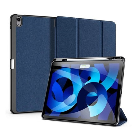 Dux Ducis IPAD Pro 12.9 (2018) DUX DUCIS DOMO tok álló, bőr hatású aktív FLIP, ceruza tartó, SÖTÉTKÉK
