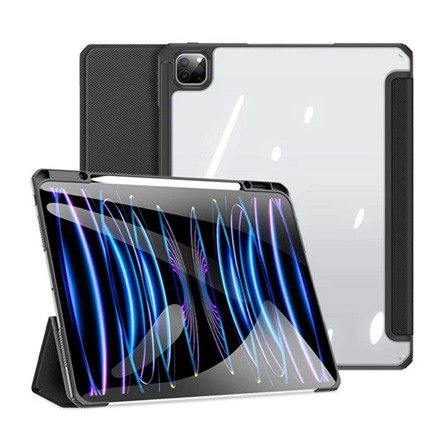 Dux Ducis IPAD Pro 13 (2024) DUX DUCIS TOBY tok álló, bőr hatású aktív FLIP, ceruza tartó, FEKETE