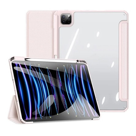 Dux Ducis IPAD Pro 11 (2024) DUX DUCIS TOBY tok álló, bőr hatású aktív FLIP, ceruza tartó, RÓZSASZÍN