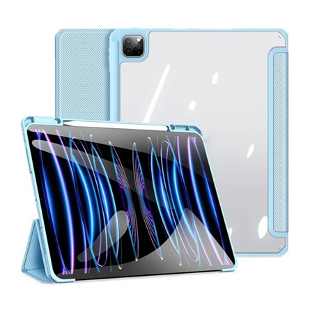 Dux Ducis IPAD Pro 13 (2024) DUX DUCIS TOBY tok álló, bőr hatású aktív FLIP, ceruza tartó, VILÁGOSKÉK