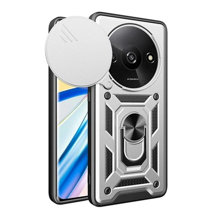 Gigapack Redmi A3 4G GIGAPACK Defender szilikon telefonvédő ütésállóság, kameravédő, EZÜST