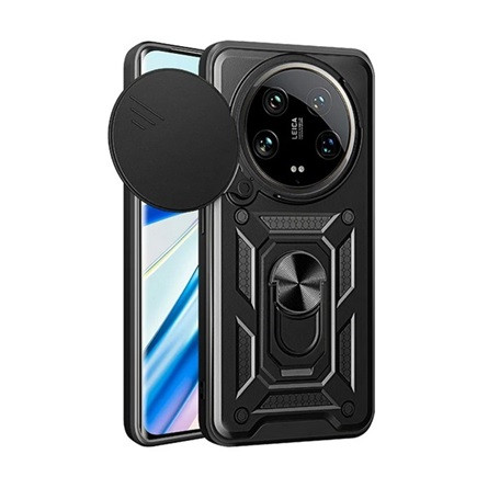 Gigapack Xiaomi 14 Ultra 5G Gigapack Defender szilikon telefonvédő ütésállóság, kameravédő, FEKETE